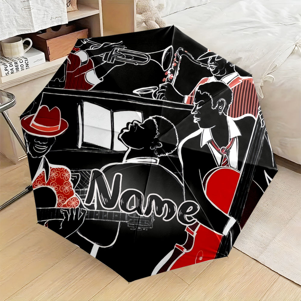 Musical Instrument And Names - Custom Name Umbrella, 