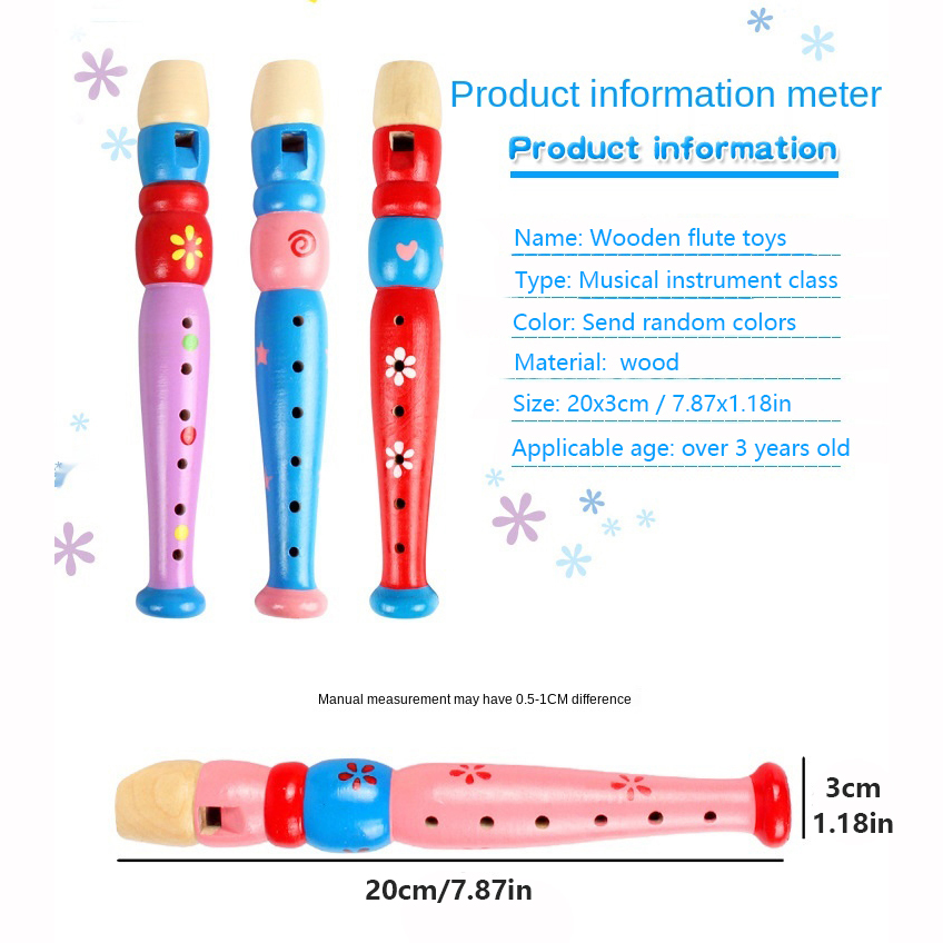 Hot Colorful Wooden Flute Musi - Musical Instrument Drawing recension och pris