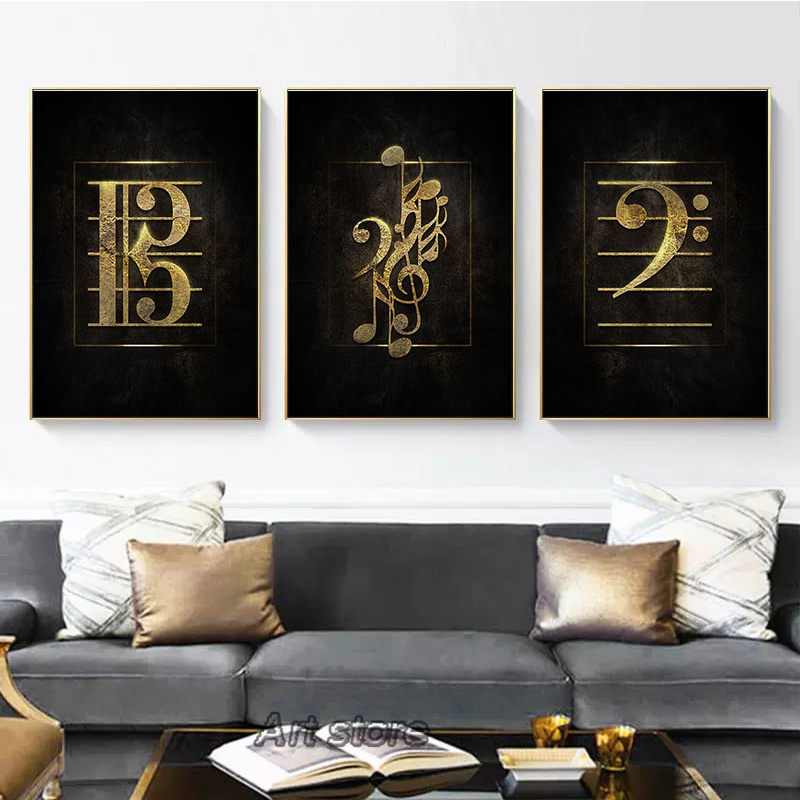 Black Golden Music Symbolic Ca - Picture Of Musical Instrument recension och pris