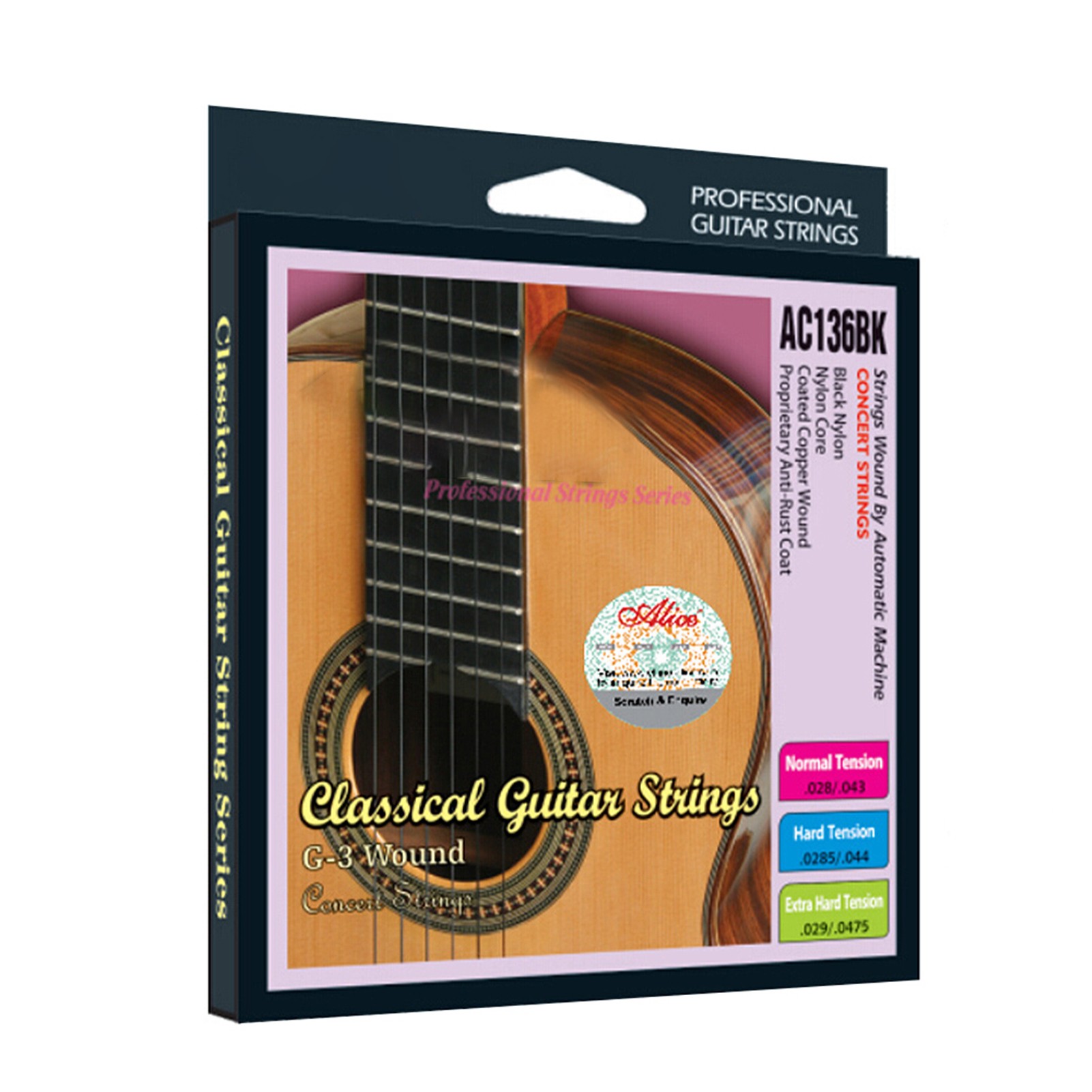 Alice AC136BK-H Black Nylon Cl - Classical Guitar Nylon recension och pris