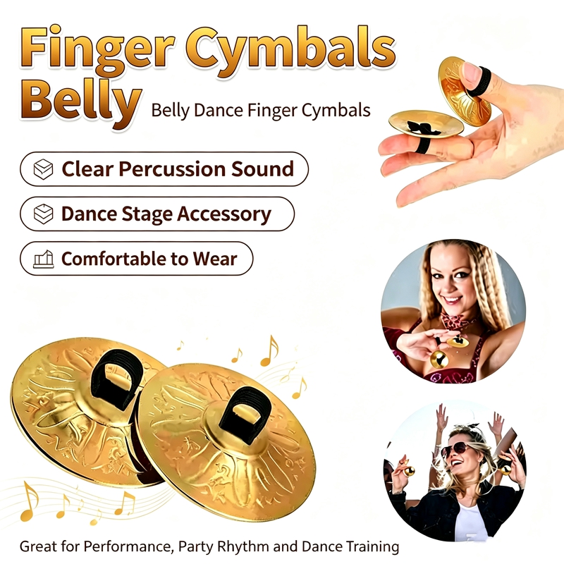 Hot Sale 2pcs Copper Mini Fing - Musical Instrument Zills recension och pris