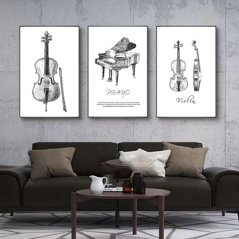 Modern Minimalist Piano Violin - Picture Of Musical Instrument recension och pris