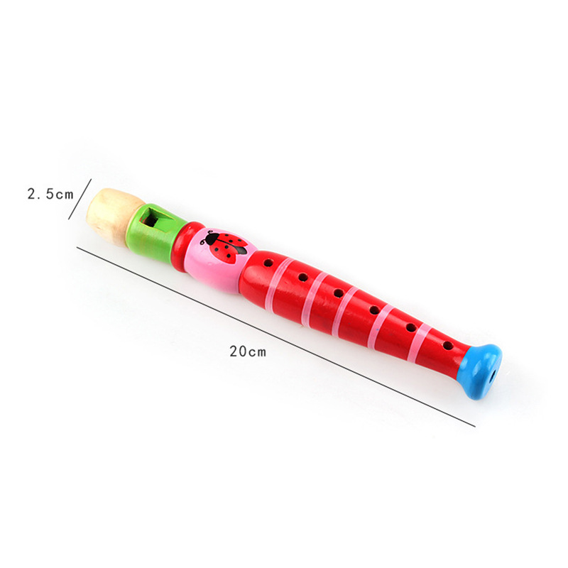 2pcs Wooden Flute 20cm Colorfu - Musical Instrument Drawing recension och pris