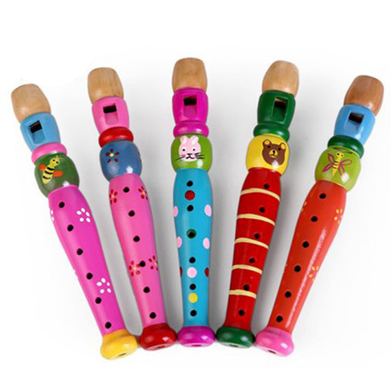 2pcs Wooden Flute 20cm Colorfu - Musical Instrument Drawing recension och pris