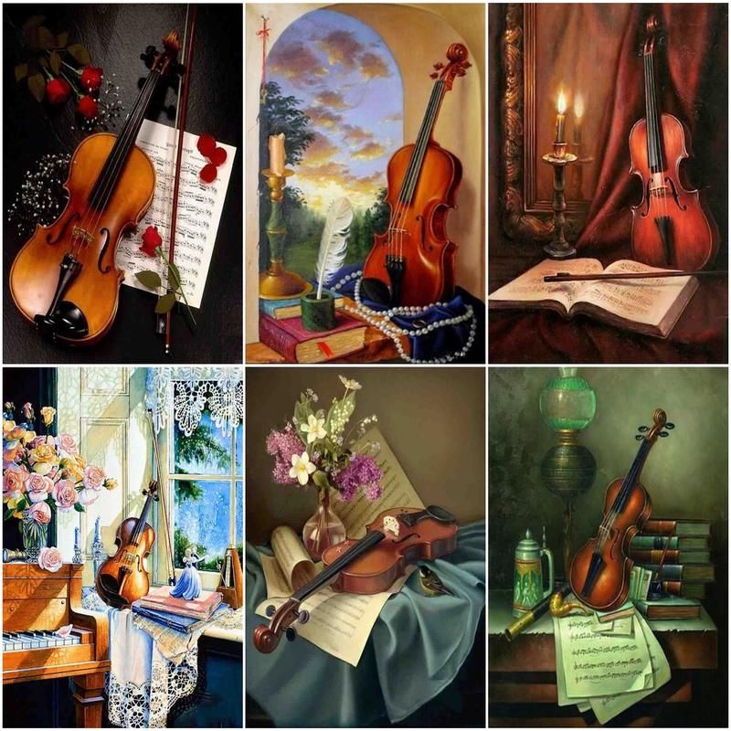 Paint By Numbers Violin Drawin - Musical Instrument In Drawing recension och pris